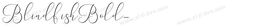 BlindfishBold字体转换