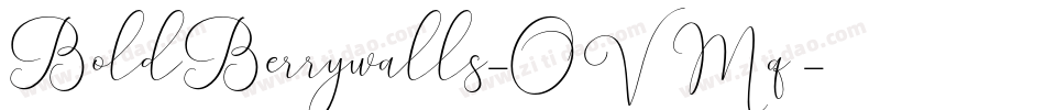 BoldBerrywalls-OVMq3字体转换