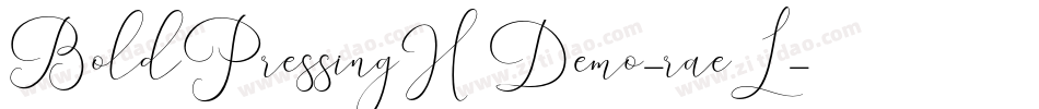 BoldPressingH3Demo-raeL字体转换