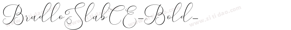 BradloSlabCE-Bold字体转换