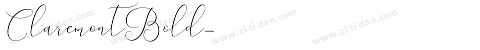 ClaremontBold字体转换