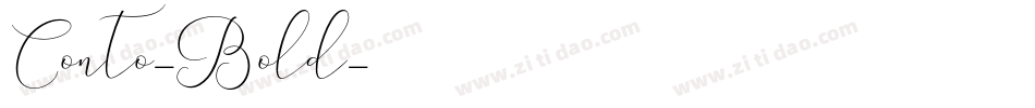 Conto-Bold字体转换