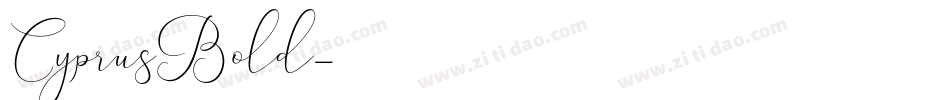 CyprusBold字体转换