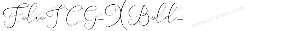 FolioICG-XBold字体转换