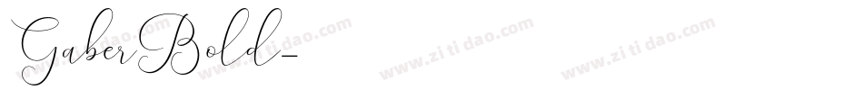 GaberBold字体转换