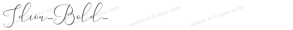 Idion-Bold字体转换