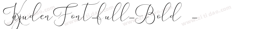 KajudenFont-full-Bold转换器字体转换