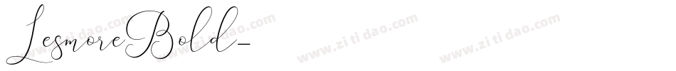 LesmoreBold字体转换
