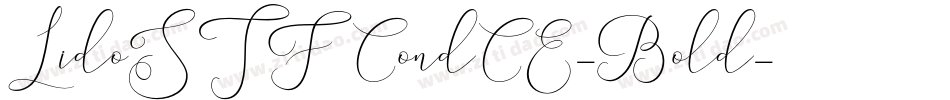LidoSTFCondCE-Bold字体转换