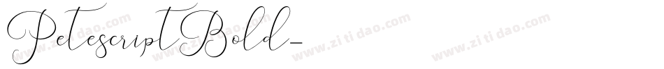 PetescriptBold字体转换