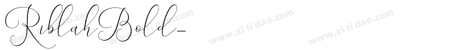 RiblahBold字体转换