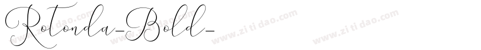 Rotonda-Bold字体转换