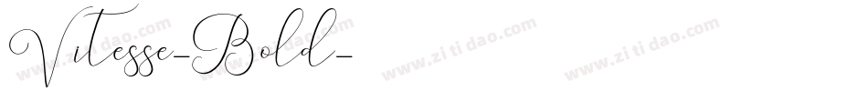 Vitesse-Bold字体转换