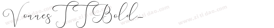 VonnesTTBold字体转换