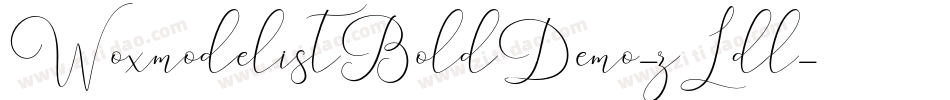 WoxmodelistBoldDemo-zLdl字体转换