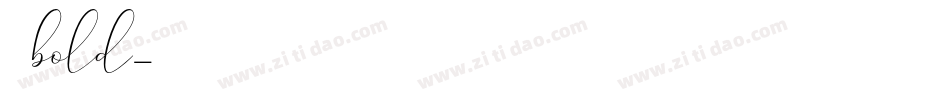 冼极bold字体转换