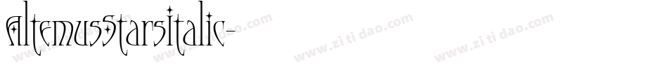 AltemusStarsItalic字体转换