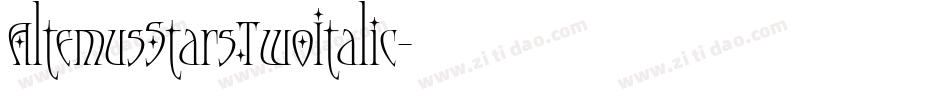 AltemusStarsTwoItalic字体转换