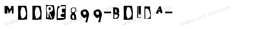 Moore899-BoldA字体转换