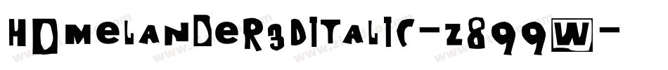 Homelander3DItalic-z899w字体转换