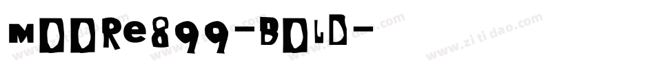 Moore899-Bold字体转换