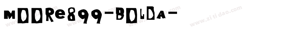 Moore899-BoldA字体转换