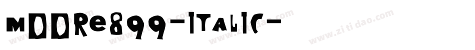 Moore899-Italic字体转换
