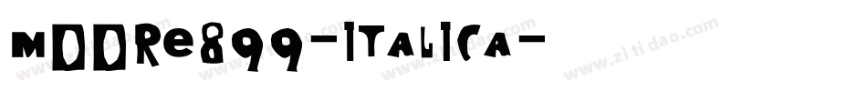 Moore899-ItalicA字体转换
