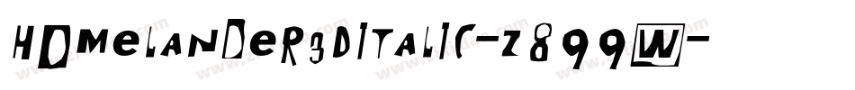Homelander3DItalic-z899w字体转换
