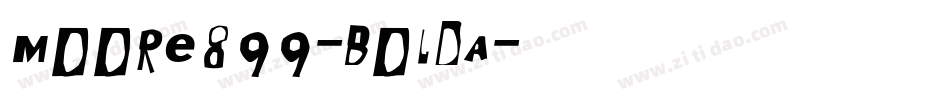 Moore899-BoldA字体转换