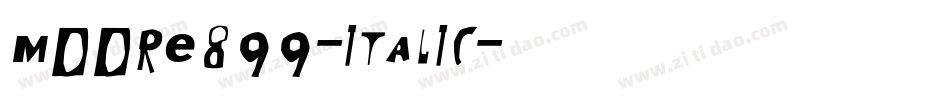 Moore899-Italic字体转换