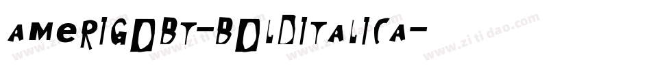 AmerigoBT-BoldItalicA字体转换