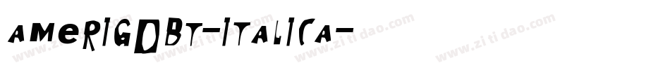 AmerigoBT-ItalicA字体转换