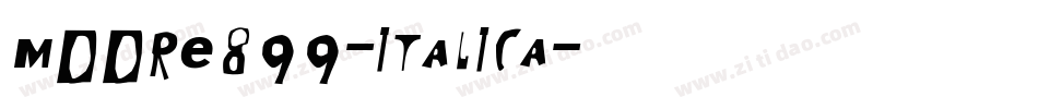 Moore899-ItalicA字体转换