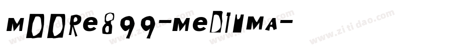 Moore899-MediumA字体转换