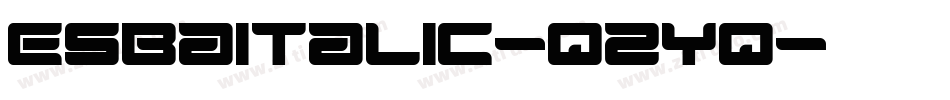 EsbaItalic-qzYq字体转换