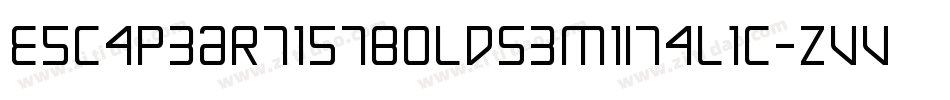 EscapeArtistBoldSemiItalic-ZVV8x字体转换