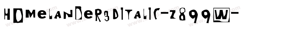 Homelander3DItalic-z899w字体转换
