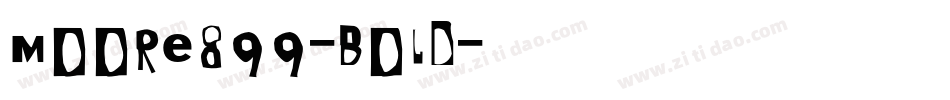 Moore899-Bold字体转换