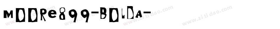 Moore899-BoldA字体转换
