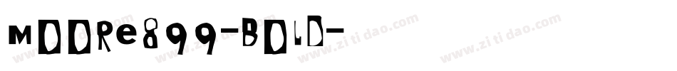 Moore899-Bold字体转换
