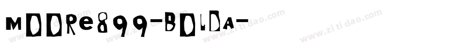 Moore899-BoldA字体转换