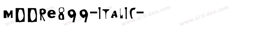 Moore899-Italic字体转换