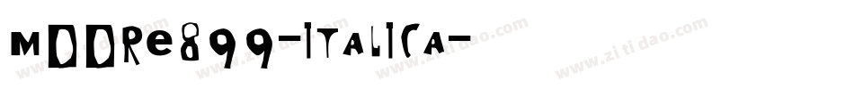 Moore899-ItalicA字体转换