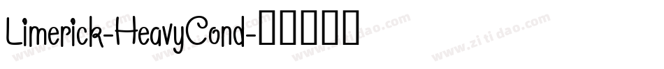 Limerick-HeavyCond字体转换