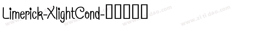 Limerick-XlightCond字体转换