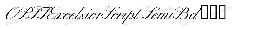 OPTIExcelsiorScript-SemiBd字体转换