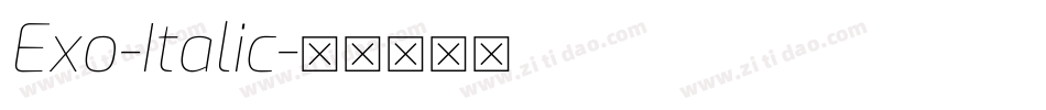 Exo-Italic字体转换