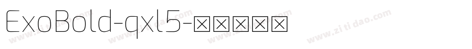 ExoBold-qxl5字体转换