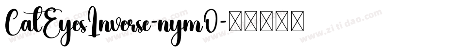 CatEyesInverse-nym0字体转换